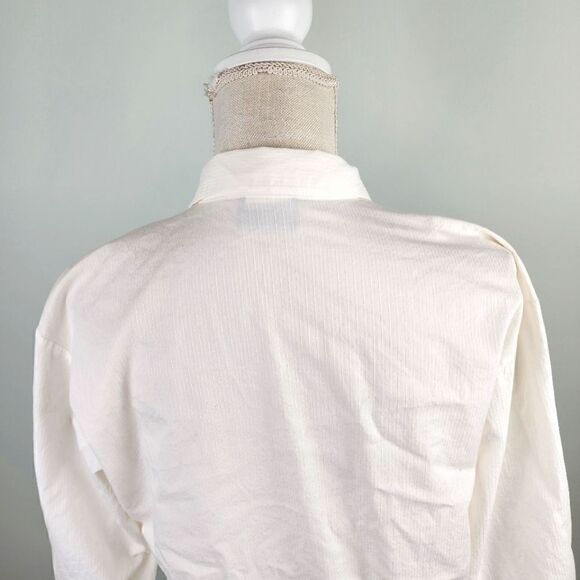 Carmichael And Jones Womes Long Sleeve Ruffle Hidden Button Top Size Small - Picture 6 of 7